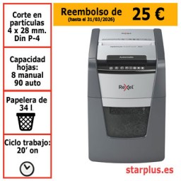 Destructora automática Rexel Optimum AutoFeed 90X