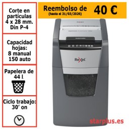 Destructora automática Rexel Optimum AutoFeed 150X 2020150XEU