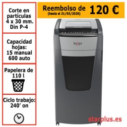 Destructora automática minicorte Rexel Optimum AutoFeed 600X 2020600XEU