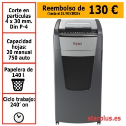 Destructora automática Rexel Optimum AutoFeed 750X