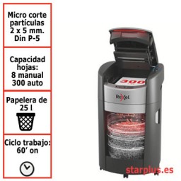 Destructora automática Rexel ShredMax AutoFeed+ 300X P5  2025300MEU