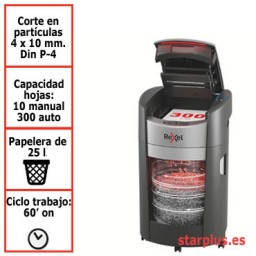 Destructora automática Rexel ShredMax AutoFeed+ 300X P4 2025300XEU
