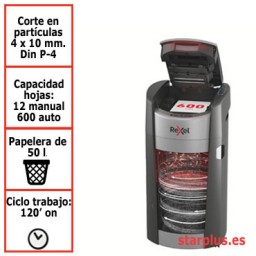 Destructora automática Rexel ShredMax AutoFeed+ 600X P4 2025600XEU