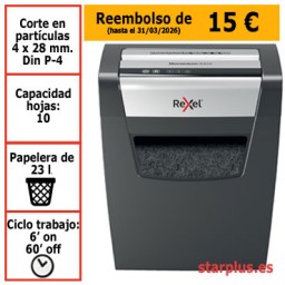 Destructora Rexel Momentum X410 partículas P-4 2104571EU