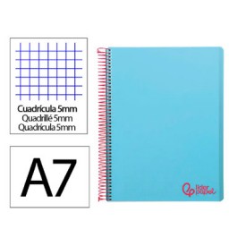 Cuaderno WONDER PP 100HJ Din A-7 azul Liderpapel 08919