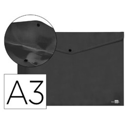 Dossier broche PP Din A-3 negro Liderpapel 11060