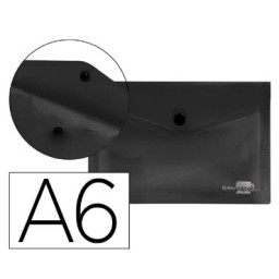 Dossier broche PP Din A-6 negro opaco Liderpapel 11290
