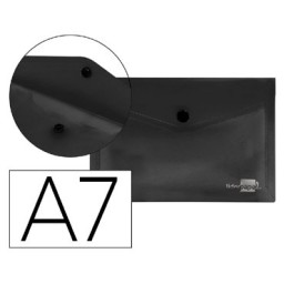 Dossier broche PP Din A-7 negro opaco Liderpapel 11292