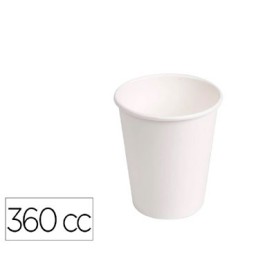 PQ40 vasos de cartón biodegradable blanco 360 cc