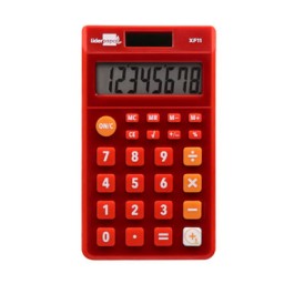 Calculadora de bolsillo roja Liderpapel 163476