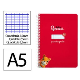 Cuaderno Pautaguía A5 pauta 2,5mm.rojo Liderpapel 171720