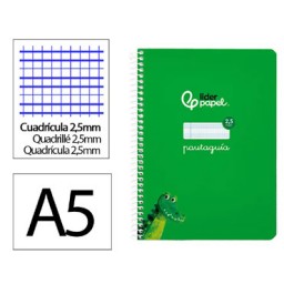 Cuaderno Pautaguía A5 pauta 2,5mm. verde Liderpapel 171721