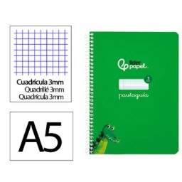 Cuaderno Pautaguía A5 pauta 3mm. verde Liderpapel 171727