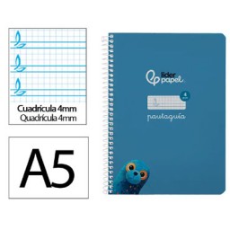 Cuaderno Pautaguía A5 pauta 4mm. azul Liderpapel 171729