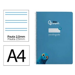 Cuaderno Pautaguía A4 pauta 2,5mm. azul Liderpapel 171759