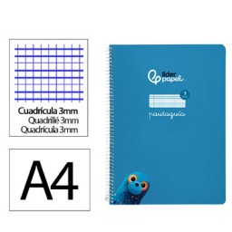 Cuaderno Pautaguía A4 pauta 3mm. azul Liderpapel 171765