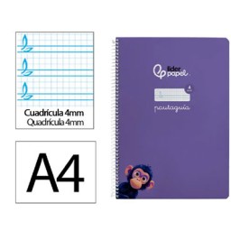 Cuaderno Pautaguía A4 pauta 4mm. lila Liderpapel 171772