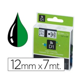 Cinta D1 12 mm. negro/verde 45019 Dymo S0720590