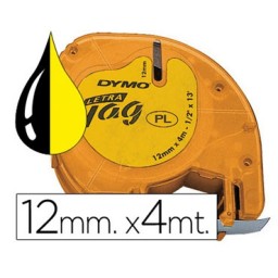 Cinta Letratag 12 mm. negro/amarillo 91202 Dymo S0721620