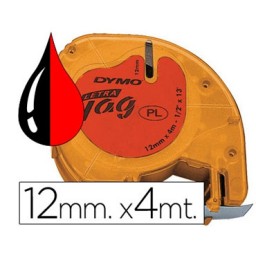 Cinta Letratag 12 mm. negro/rojo 91203 Dymo S0721630