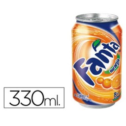 Refresco Fanta naranja lata 330 ml.