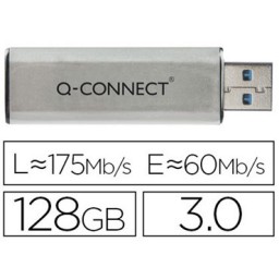 Memoria USB retráctil 128 GB Q-Connect