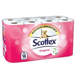 16 rollos papel higiénico 2 capas Scottex