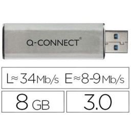Memoria USB 8 GB retráctil Q-Connect