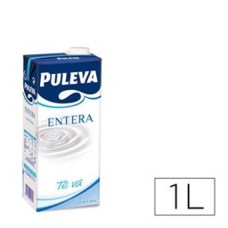 Leche Puleva entera brik de 1 litro.