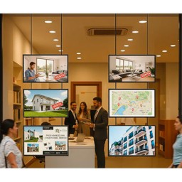 Escaparate colgante para interior 1 pantalla de 21,5 pulgadas  Yovisual